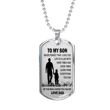 Customized Engraving Father and Son Necklace Dog Tag From Father Christmas Gifts